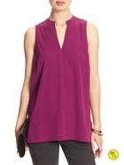 Banana Republic Womens Factory Sleeveless Popover Top Size L - Lingonberry