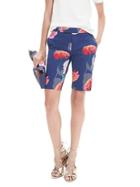 Banana Republic Womens Tailored Floral Short Size 0 Regular - Silky Floral Cool