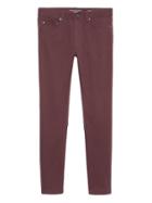 Banana Republic Mens Skinny Traveler Pant Blackberry Wine Size 26w