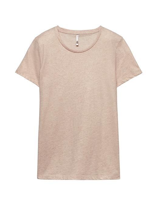 Banana Republic Womens Supima Cotton Crew-neck T-shirt Metallic Copper Size M
