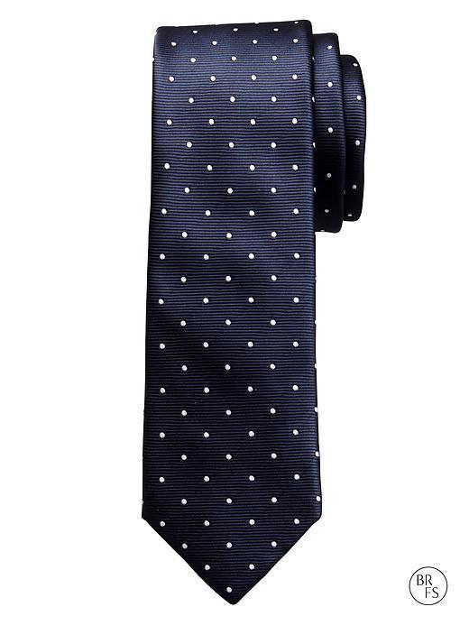 Banana Republic Factory Navy Polka Dot Tie - True Navy