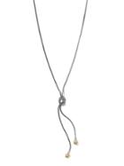 Banana Republic Womens Sparkle Chain Lariat Necklace Silver Size One Size