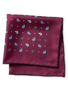 Banana Republic Paisley Silk Pocket Square Size One Size - Classic Burgundy