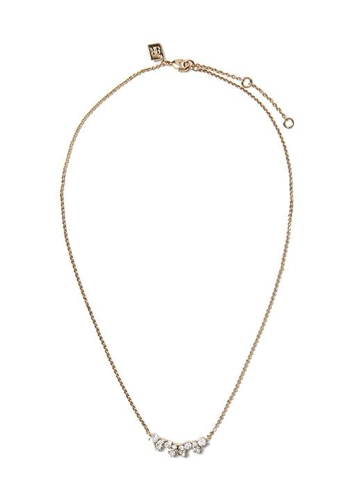 Banana Republic Womens Aligned Marquise Pendant Necklace Gold Size One Size