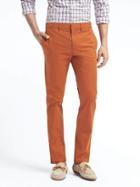 Banana Republic Mens Fulton Skinny Stretch Chino - Pumpkin
