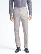 Banana Republic Mens Standard Non Iron Stretch Twill Pant - Light Gray