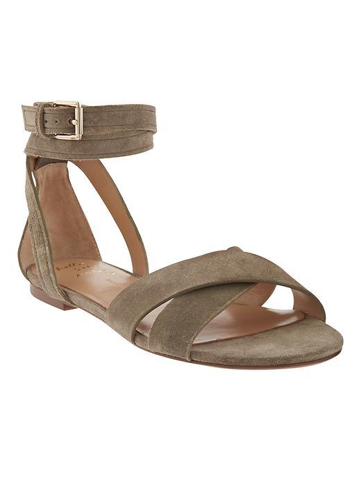 Banana Republic Terri Sandal Size 10 - Tigers Eye Green