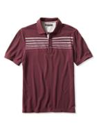 Banana Republic Mens Multi Stripe Cotton Linen Pique Polo Size L Tall - Black Rose