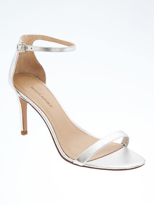 Banana Republic Heeled Sandal - Silver