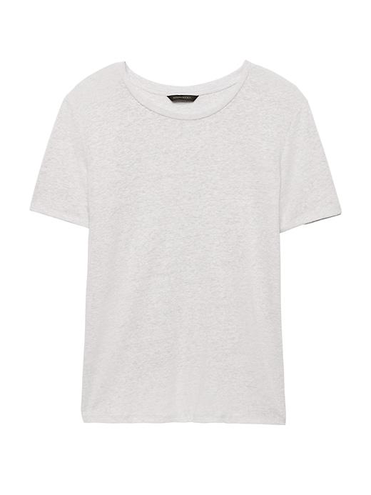 Banana Republic Womens Linen Blend Cross-back T-shirt Light Gray Size Xxs