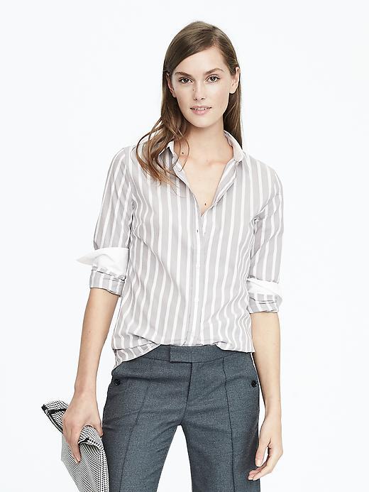 Banana Republic Womens Riley Fit Tailored Shirt - Tarpoon