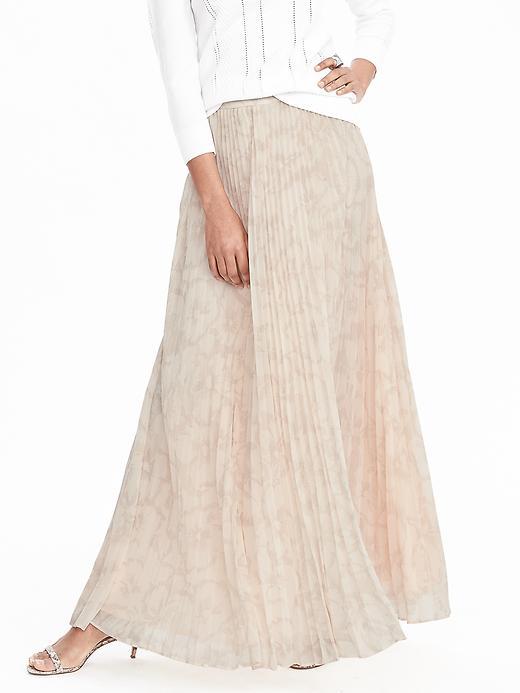 Banana Republic Womens Sketched Floral Maxi Skirt Size 0 Petite - Organic Natural
