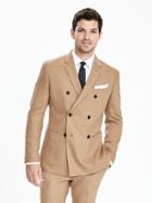 Banana Republic Mens Slim Camel Wool Double Breasted Suit Jacket Size 36 Regular - Camel
