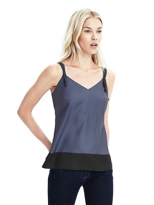 Banana Republic Womens Heritage Silk Ombre Cami - Dusty Blue