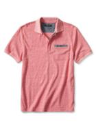 Banana Republic Mens Chest Pocket Pique Polo Size L - Red Heather