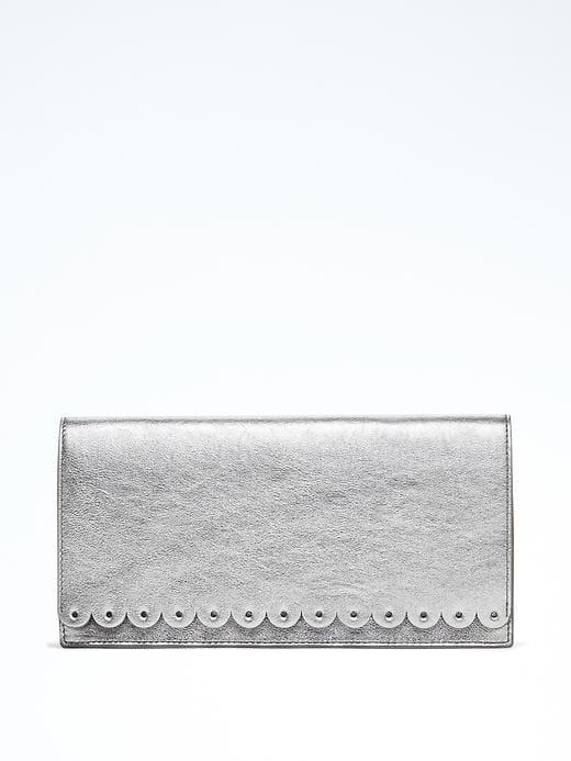 Banana Republic Rechargeable Scalloped Clutch - Silver