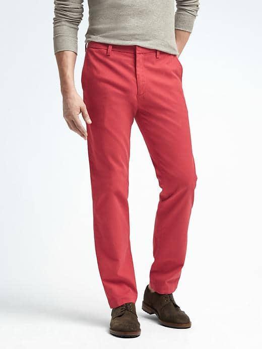 Banana Republic Emerson Straight Chino - Red