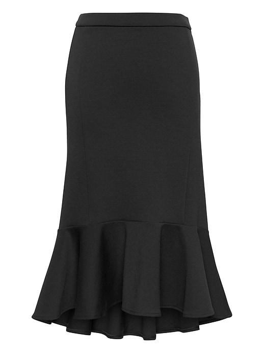 Banana Republic Womens Knit High-low Hem Trumpet Skirt Black Size 0