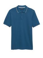 Banana Republic Mens Slim Luxury-touch Tipped Polo Shirt Blue Size Xxl