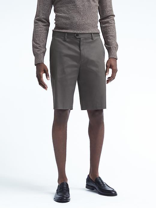 Banana Republic Mens Emerson Straight Luxe Stretch 11 Short Dark Gray Size 32w
