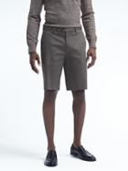 Banana Republic Mens Emerson Straight Luxe Stretch 11 Short Dark Gray Size 32w