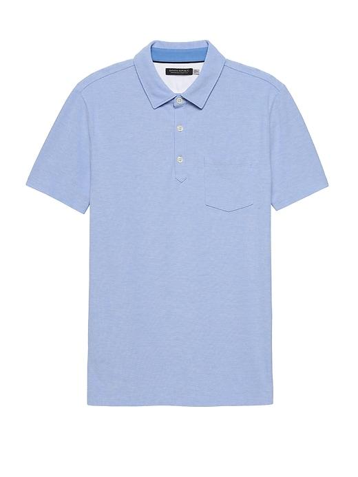 Banana Republic Mens Don';t-sweat-it Polo Shirt Ocean Surf Blue Size M