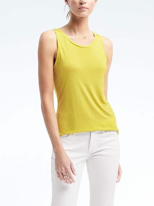 Banana Republic Womens Modal Tank - Citron