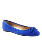 Banana Republic Womens Almond-toe Robin Flat Deep Royal Suede Size 7