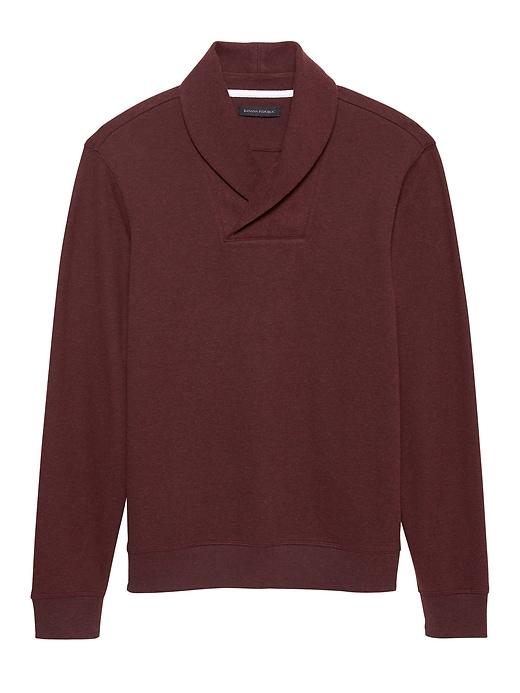 Banana Republic Mens Shawl-collar Sweatshirt Wine Red Size Xl