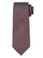 Banana Republic Mens Micro Geo Silk Nanotex Tie Burgundy Red Size One Size