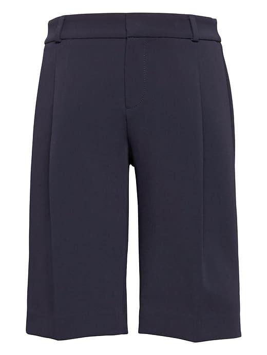 Banana Republic Womens Bi-stretch 10 Bermuda Short Basic Navy Size 2