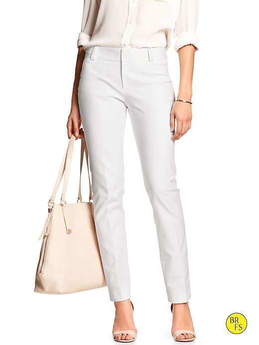 Banana Republic Womens Factory Martin Fit Sleek Skinny Pant Size 10 Long - White