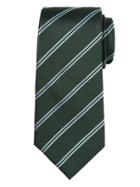 Banana Republic Mens Double Stripe Nanotex Tie Spa Green Size One Size