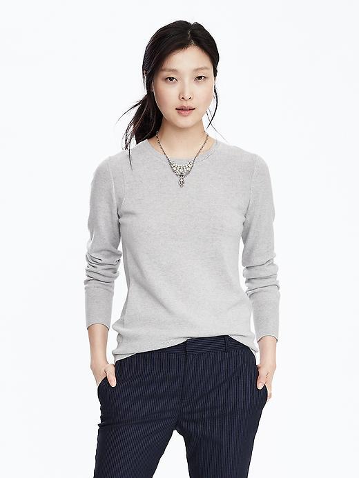 Banana Republic Womens Todd &amp; Duncan Cashmere Crew Pullover Size Xl - Gray Sky