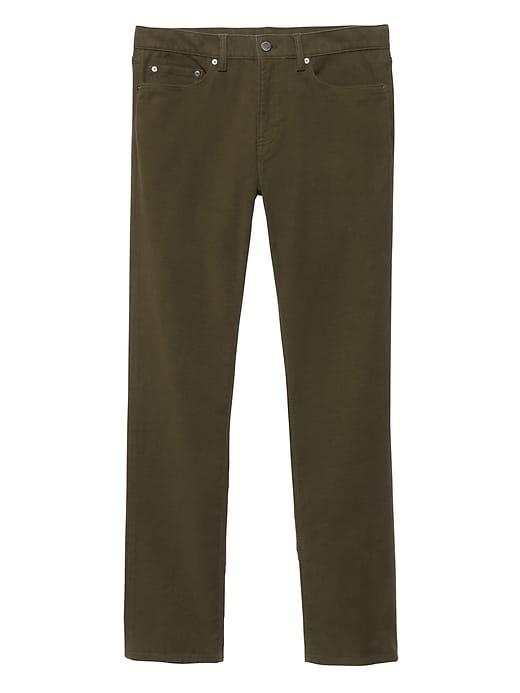 Banana Republic Mens Slim Brushed Traveler Pant Rich Olive Green Size 38w