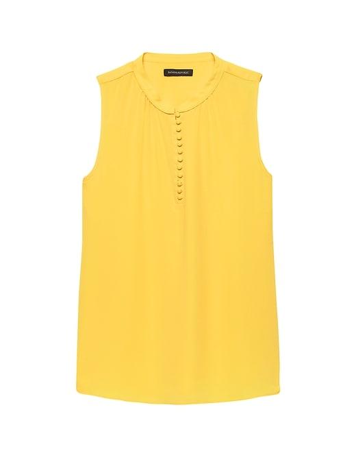 Banana Republic Womens Button-front Top Golden Size M