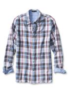 Banana Republic Mens Camden Fit Reversible Cotton Shirt Size L Tall - Green