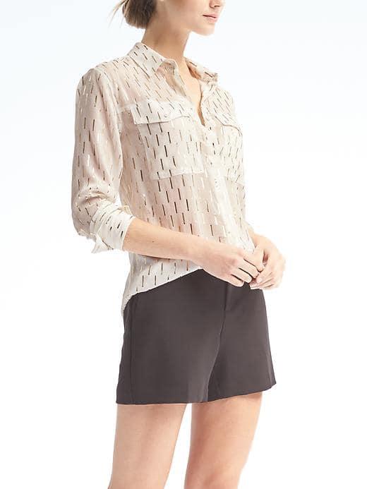 Banana Republic Womens Heritage Utility Shirt - White