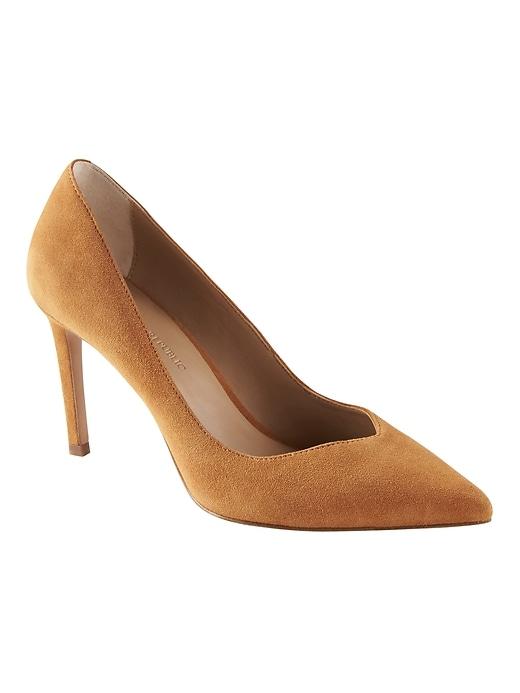 Banana Republic Womens Madison 12-hour Pump Camel Suede Size 10