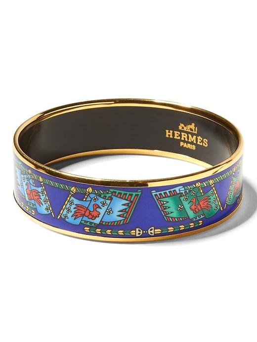 Banana Republic Mens Luxe Finds   Herms Gold Enamel Wide Bangle Gold Multi Size One Size