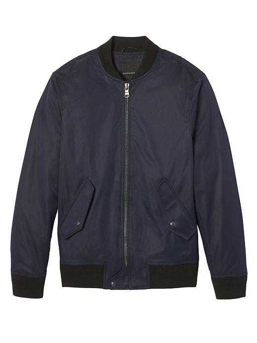 Banana Republic Mens Water-resistant Bomber Navy Size L