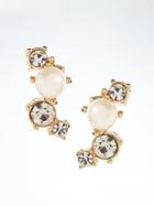 Banana Republic Delicate Pearl Cluster Stud Earring - Gold