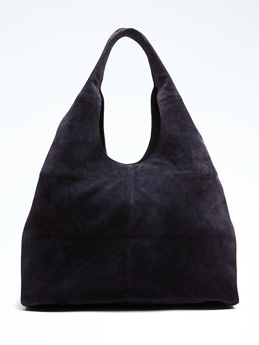 Banana Republic Italian Suede Slouchy Carryall - Navy