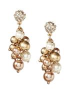 Banana Republic Womens Blush Pearl Cluster Earring Peaches & Cream Size One Size