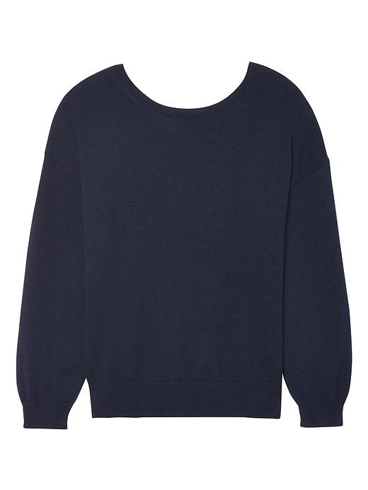 Banana Republic Womens Feather-touch V-back Sweater Navy Size Xl