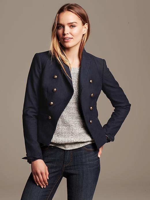 Banana Republic Navy Cutaway Blazer - Preppy Navy