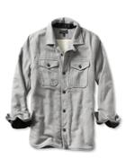 Banana Republic Slim Fit Lined Utility Shirt Size L Tall - Gray Heather