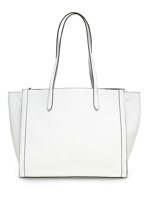 Banana Republic Italian Leather Large Tailored Tote Bag
