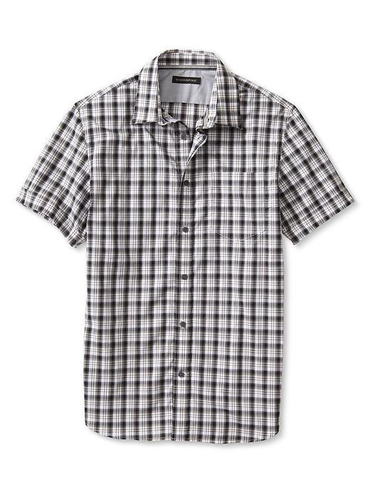 Banana Republic Short Sleeve Bold Plaid Shirt