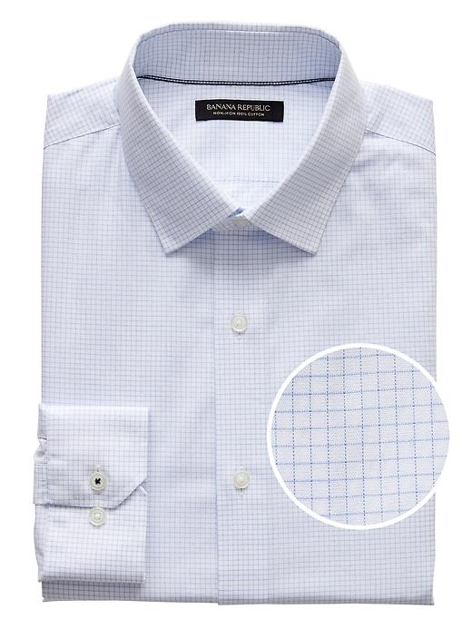 Banana Republic Camden Standard-fit Non-iron Grid Dress Shirt